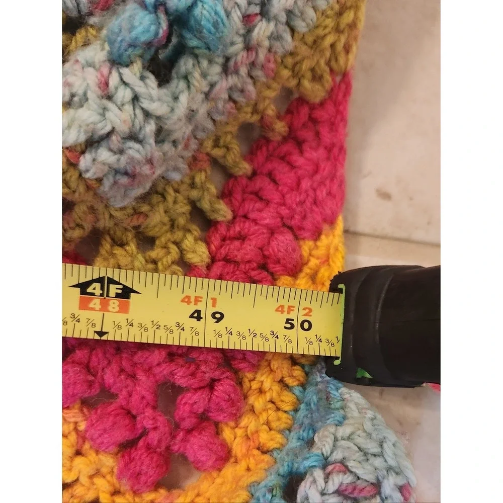 Handmade Colorful Afghan Blanket 50